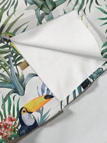 Summer Men's Coconut Tree 3D Digital Printed Short Sleeved Shirt, Men's Hawaiian Vacation Beach Shirt