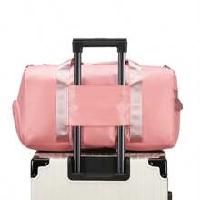 1PC Sports Fitness Bag For Women, Wet And Dry Separation, Swimming Training Bag, Short-Distance Travel Luggage Bag, Handbag, Men's Bag, Shoulder Travel Bag, Yoga Bag, Clothing Storage Bag, Large Capacity, Independent Shoe Compartment, Solid Color, Simple And Versatile Leisure Bag, Mommy Outing Bag, Maternity Bag