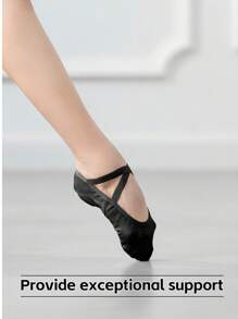 Split Sole 2-Way Strech Canvas Ballet Shoes