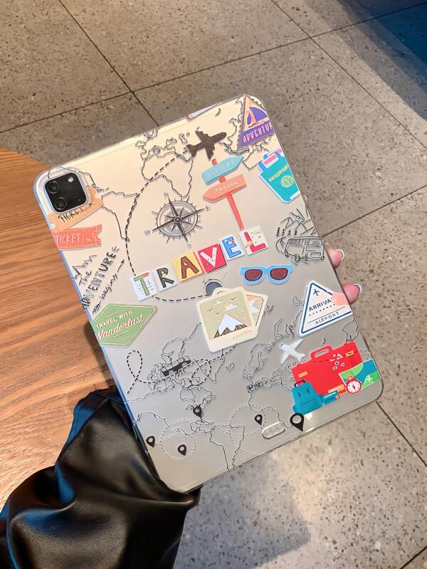 Funda protectora para teléfono móvil y tableta con pintura colorida, diseño a prueba de golpes y caídas compatible con iPad Pro 2022 Nuevo Modelo, iPad Air 5/4/3, iPad Mini 6/5/4, iPad 2021 de 10.2 pulgadas 9ª generación, de silicona suave y transparente con absorción de golpes