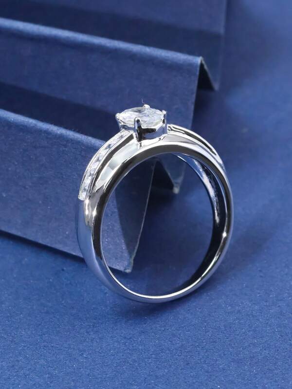 1pc S925 Silver Vintage Style 1ct Moissanite Ladies' Ring With Oval Center Stone, Luxury Elegant Niche Design, Suitable For Party, Daily Wear, Vacation, Great Mother's Day Gift