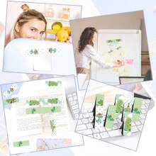 5Pcs/Set Cartoon Dinosaur & Floral Design Magnetic Bookmarks, Reading Page Clips, Planner Memo Magnetic Bookmarks Gift - Multicolor - View 5