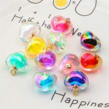 10入組/套19MM時尚心DIY吊墜DIY首飾製作 - 彩色 - 查看 9