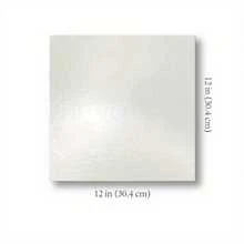 Silver Square Cake Paper Board, 12x12 Inch, 3-Counts