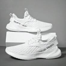 Men's Low-Top Breathable Lightweight Lace-Up Casual Fashion Sneakers, Versatile Sports Shoes For All Seasons