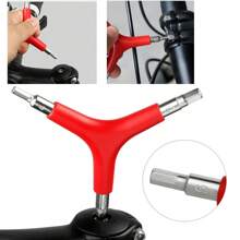 1pc Y-Shaped Stainless Steel 4mm/5mm/6mm Bike Wrench Lightweight And Portable Internal Hexagonal Socket Wrench With Soft Rubber Handle Multi-Functional Bicycle Repair Tools For Mountain Bike Road Bike - Multicolor - View 1