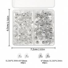 1Set 120Pcs Silicone Earring Backs, Safety Stoppers For DIY Jewelry Making Jewelry End Caps Jewelry Making Kit - Ear Plug Kit - View 5