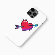 Dynamic Love Arrow Phone Case  For IPhone 11 12 13 14 15 Pro Max 15 Plus, Soft Lens Protection Cover Phone Case - White - View 2