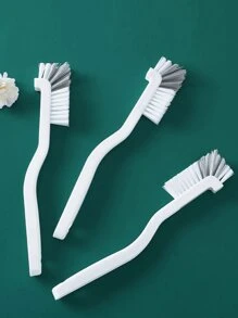 3Pcs Crevice Cleaning Brush Set, Hard Bristle Cleaning Supplies For Kitchen, Bathroom, Corner, Grout, Sink, Cup, Teapot, Bottle, Blender