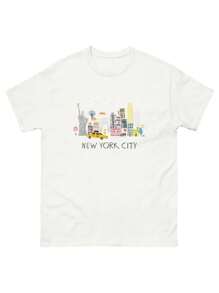 100% Cotton Funny T Shirts New York City Shirt, New York Lovers Shirt - trắng - Xem 1
