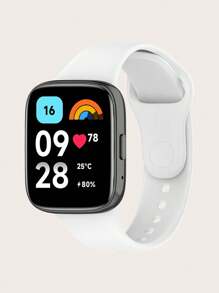 1 pieza Banda de reloj inteligente de silicona de estilo liso con liberación rápida compatible con Redmi Watch 3 Active
