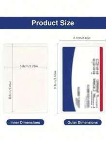 全新卡夹保护套，透明身份证套，身份证套，银行公交卡保护套，保管您的新医保卡、信用卡、名片和社会保障卡！（不包括卡片）