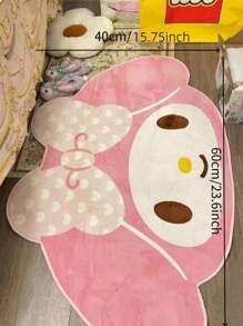 Sanrio Melody Hello Kitty Teppich, Schlafzimmer Teppich, Wohnzimmer Plüsch Weicher Niedlicher Teppich, Cartoon Heim Dekoration Familienmuster Teppich, rutschfeste Matte für Bürostuhl, Geschenke für Geburtstag, Abschluss, Schule, Reise, Reiseaccessoires, Heimessentials, Handtuch, Hautpflege