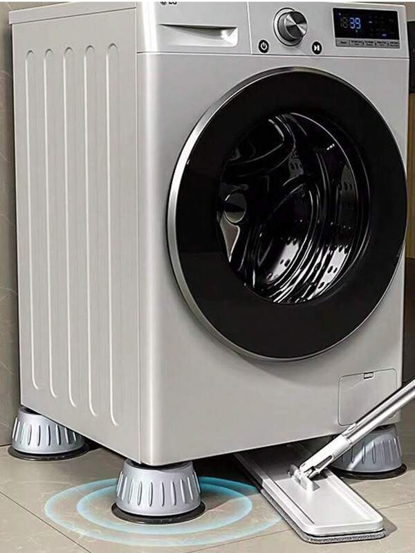 Washing Machine Non-Slip Shock Absorbing Pads, Anti-Vibration Noise Reduction Mats For Heightening, Moisture Prevention And Shockproofing, Shock And Noise-Proof Washing Machine Support, Noise Reducing And Anti Slip Anti Vibration Rubber Washing Machine Feet Pads, Anti-Walk Dryer Washer Vibration Pads, Washing Machine Stabilizer