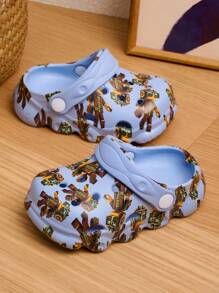 1双春夏男童卡通可爱舒适时尚休闲轻便透气防滑耐磨露趾沙滩凉鞋 - 藍色 - 查看 5