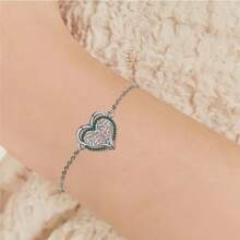 Heart-Shaped Tree Of Life Bracelet Adjustable Sterling Silver Women's Bracelet Mother's Day Gifts Suitable For Everyday Clothing - Tree Of Life Bracelet - View 2