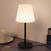 1 pieza Lámpara de mesa estilo crema moderna y creativa, lámpara de escritorio LED regulable de triple color alimentada por USB adecuada para oficina, sala de estudio, dormitorio, sala de estar, dormitorio, regalo personalizado - Modelo enchufable de tres colores - Ver 1