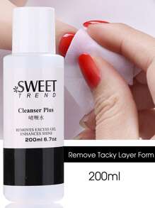 200ml Nail Art Brush Cleanser Multifunctional Cleaning Liquid Remover Nail Slip Solution For Poly Nail Gel UV Gel Extension Nail Art Manicure Design Steel Brush Cup Tools - Clear - View 5