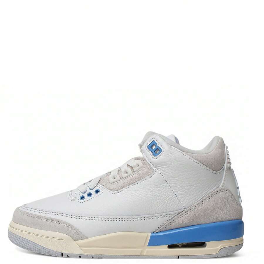 Big Kid's Jordan 3 Retro "Lucky Shorts" Smmt Wht/Hydrgn Bl (DM0967 101) - White - View 1
