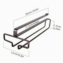 无需钻孔的铁制酒杯架，倒挂式高脚杯架，适用于家庭酒吧 - 彩色 - 查看 4