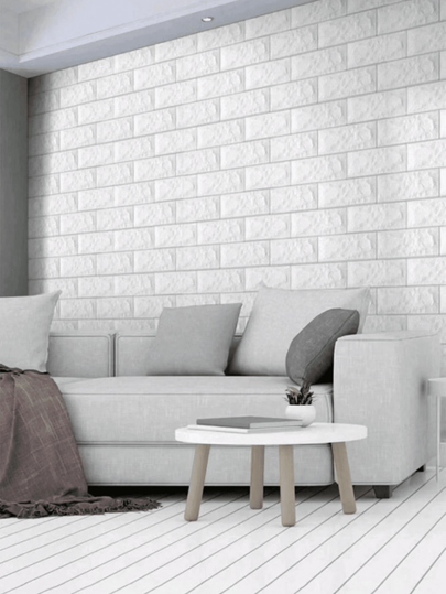 /1pc 3D Self Adhesive Wand Stickers, Foam Waterproof Wallpaper, Children's Room, Living Room Background ation, Moisture Proof, Anti Collision, Bedroom, Dormitory, Rental Ho Nursery Wallpaper Home Bathroom Bedroom ation Stuff Art Paper view 3