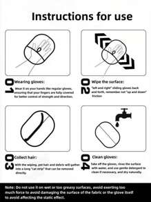 1/2PCS Colorful Electrostatic Pet Hair Removal Gloves - Reusable Strong Grooming Gloves For Cats & Dogs, Hair Remover For Couch, Furniture, Carpet, Car Seats & Clothing