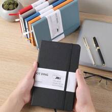 2pcs A5 Dotted Notebook, 80 Pages, 100gsm Ivory White Paper, Cloth Cover, Planner Diary, Student Stationery, Back To School Essential - Two-book Set - View 9