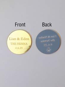 个性化雕刻亚克力海娜派对标签，婚礼姓名标签，纸杯蛋糕装饰圆形标签，适用于海娜日、母亲节、毕业典礼等场合。多功能、可调节、装饰性强、可重复使用、精致可爱、高品质、现代、色彩缤纷、舒适时尚、可定制、个性化、独特。是送给他的理想礼物，也是送给她的理想礼物，适合送给男友、女友、爸爸、妈妈、家人、朋友、儿子、女儿、办公室、茶室、学校、家庭、家居装饰、定制派对用品、圣诞装饰、乔迁之喜等场合。寓意永恒的爱。 - 彩色 - 查看 6