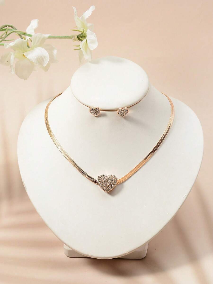 3 件波西米亚风项链套装，新娘首饰，婚纱配饰，晚礼服项链，全年适用 - 金色 - 查看 1