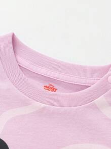 Balabala Camiseta de niña bebé de Disney, de manga corta, ligera y fresca - rosa con estampado de dibujos animados lindos - uso cómodo para el día a día para niña bebé