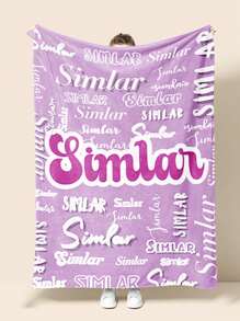 1pc Custom Personalized Color Name Throw Blanket, With Blanket For Girl Boy Great Holiday Gift For Daughter,Son,Classmates, Friends,Super Soft Warm Gorgeous Cozy, For All Seasons, Suitable For Indoor, Camping, Air-Conditioned Room, Sofa, Living Room,Bedroom,Home,Halloween, Ideal Gift For Children's Day, Christmas, Birthday, Son, Daughter,Christmas Gift - Multicolor - View 11