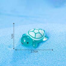 10pcs Glow-In-The-Dark Mini Turtle Miniature Landscape DIY Desktop Decor, Beach Party Cute Cartoon Small Gift - Multicolor - View 22