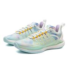 XTEP Men's Lightweight And Breathable Sports Shoes, Casual Shoes, Competition Shoes, Durable Basketball Shoes, 877319120001 Foam Green/Sail White/Technological Light Purple - Foam Green/Sail White/Tech Lilac - View 3