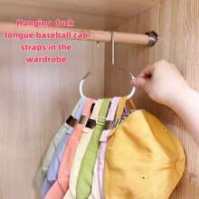 4 件/1 件多用途帽子挂钩，节省空间的帽子展示架，适用于宿舍、家庭衣柜、皮带、领带、围巾、汗衫收纳架 - 彩色 - 查看 6