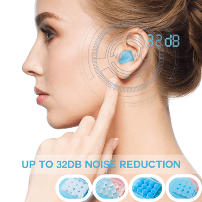 12PCS/6PCS/2PCS Ear Plugs For Sleeping & Swimming- Reusable Moldable Silicone Earplugs Noise-Proof Reduction For Concerts, Travel, Shooting, Snoring, Airplane, Musicians, Motorcycle,Work & Graduation Season Essentials, Halloween Back To School Gifts For Men Women Classmates