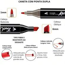 Coloring Book Kit Hardcover 50 Pages + 24/36/48/60/80/120 Color Touch Highlighter Coloring Pens - Azul-48cores - Xem 2