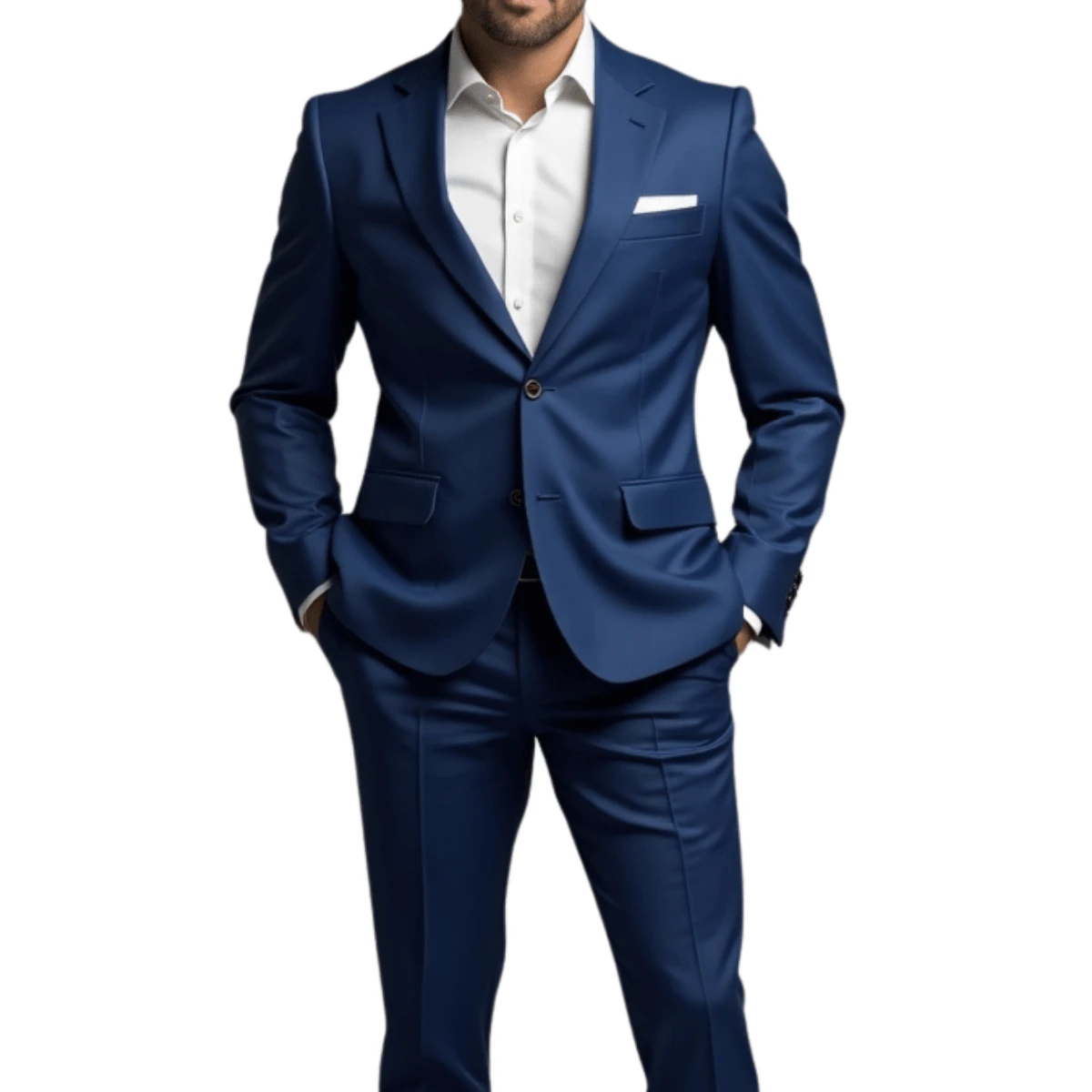 Men's Slim Fit Formal Suit – Sophisticated Design & Slim Fit - Màu xanh hải quân - Xem 1