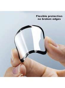 2 Stück Apple Watch Hochauflösender Bildschirmschutz mit schwarzem Rand, kratzfest, kompatibel mit Apple Watch Ultra 2 49mm 45mm 44mm 42mm 41mm 40mm 38mm Apple Watch 9 8 7 SE 6 5 4 3 Serie, kein Glas, Geschenk für Geburtstag, Familie, Freunde, Bildschirmschutz, Uhrenabdeckung, wasserdicht, stoßfest, kratzfest, vollständige Abdeckung