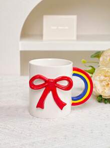 Stylish Ice Cream Cup Ceramic Mug, High-Footed Water Cup, Breakfast Cup With Spoon, Coffee Cup For Home Use