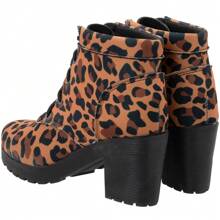 Women's Ankle Boots With Heels And Suede Booties New - 盎司 - 查看 4