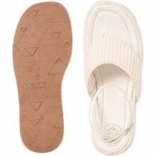 Women's Flatform Sandals Comfortable Flip Flops - Beige - View 3