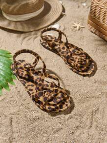 Plus Size Women Spring/Summer Fashion Casual Versatile Slip-On Flat Sandals