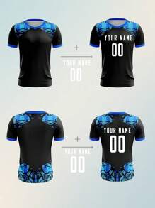 Customized Soccer Jersey Custom Soccer Jerseys Boys Girls Youth, Personalized Soccer Jersey For Men - Black - View 2