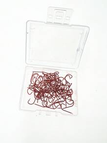 100pcs #1-#8 Gold, Red, Yellow Barbed Micro Mini Flat Fish Hooks, Fishing Accessories - Multicolor - View 6