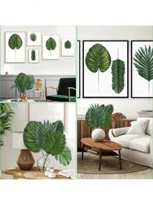 7 pièces Feuilles de palmier et rotin artificiel, pour la chambre, la décoration de la maison, le remplissage de vase, les arrangements floraux, les fêtes à thème, le centre de table, les anniversaires, les fêtes hawaïennes, les rassemblements familiaux, les accessoires photo, la décoration extérieure de jardin