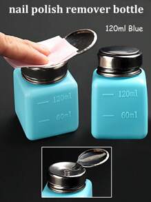 Flacone da 120/180ml di smalto per unghie rimuovitore in bianco/rosa/blu con pompa in acciaio inossidabile, tipo a pressione per la distribuzione del liquido, adatto per rimuovere alcol, smalto per unghie e trucco, con tappo in metallo - Multicolore - Visualizzare 17