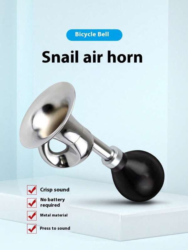 جرس الدراجة البلاغ على شكل قرن البقر للدراجة الجبلية، بوق كلاسيكي عالي الصوت للدراجة الهوائية، بوق هواء عائد للموضة