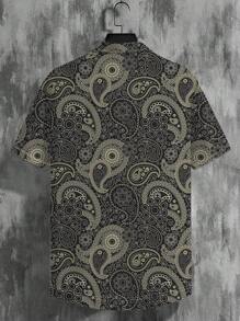 Summer Men's Short Sleeved Hawaiian Beach Shirt Men's Loose And Comfortable Collared Shirt Top