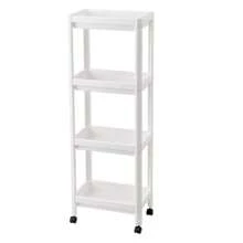 1 pieza Estantería de almacenamiento rectangular para la cocina, carrito rodante independiente, estantería organizadora para el baño, estantería de varios niveles para almacenar artículos de tocador y aperitivos