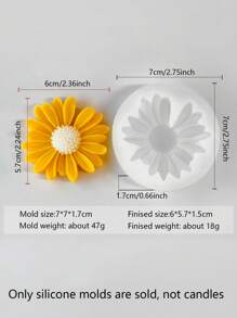 1pc Daisy Floral Butterfly Silicone Mold, For Handmade Candle, Clay Decoration, Resin Crafts, Etc. Suitable As Wedding Table Decor, Spring Party Gift, Mother's Day Craft, Made Of & Material, High-Quality Nature-Inspired Design
